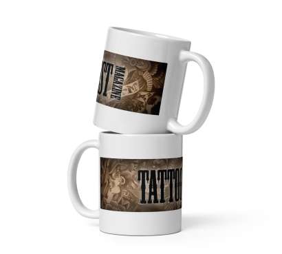 White glossy mug